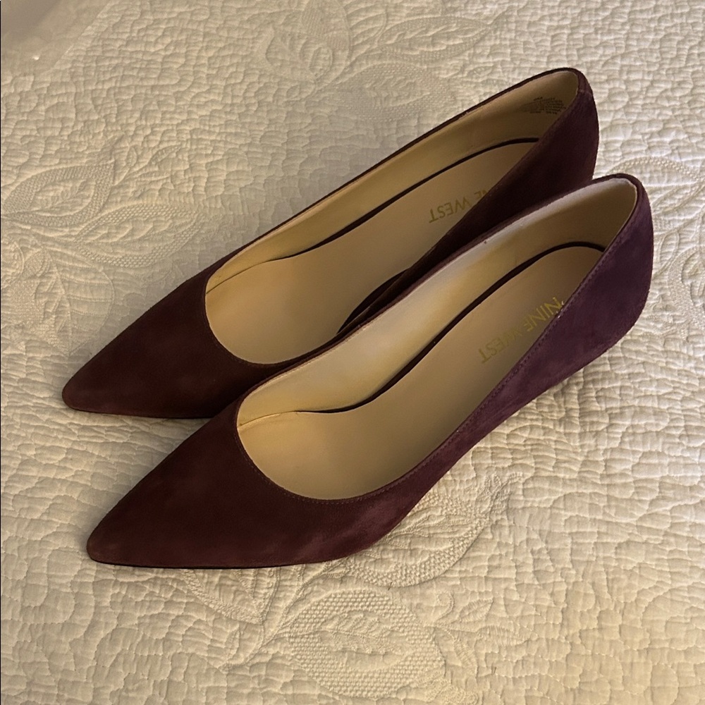 Nine West Burgundy Flats for Women